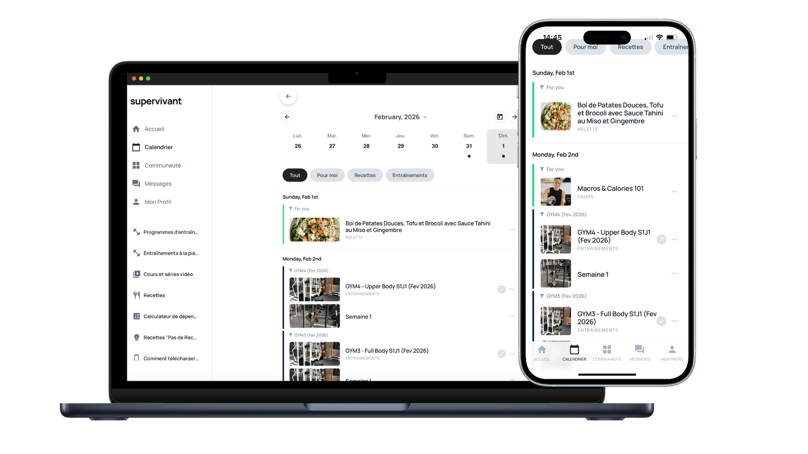 Screenshots - Calendrier