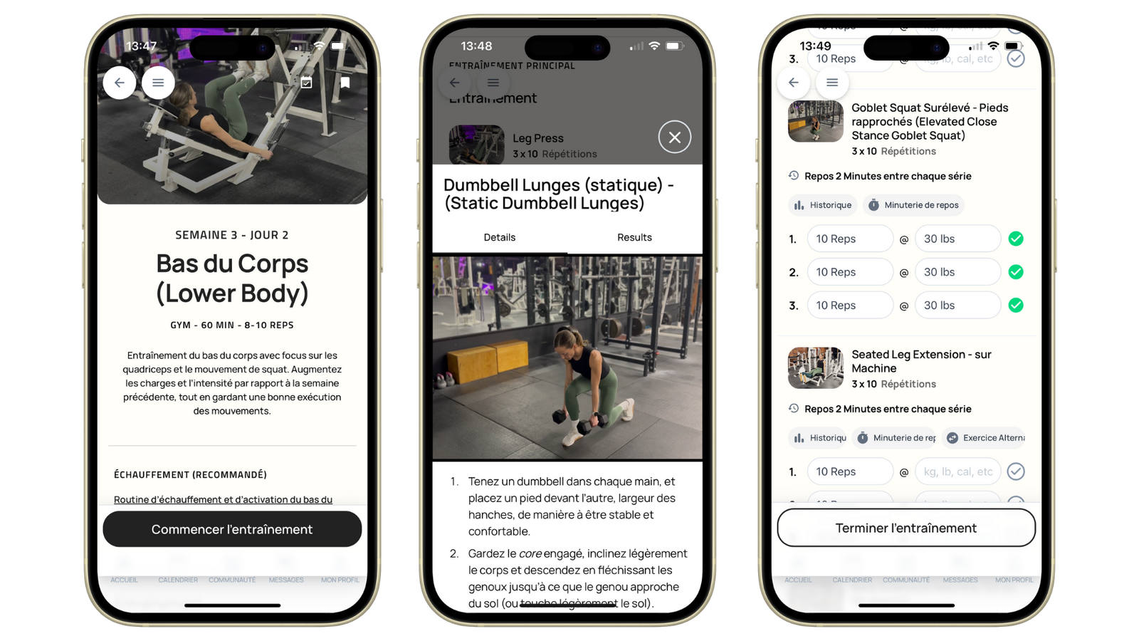 Screenshots - Entraînement